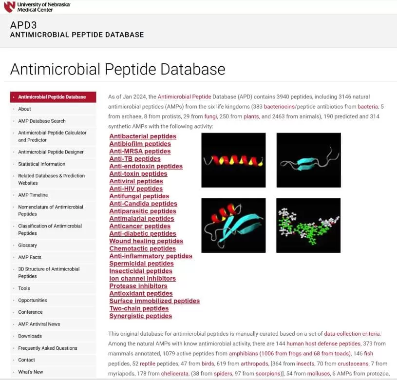 Peptides Database