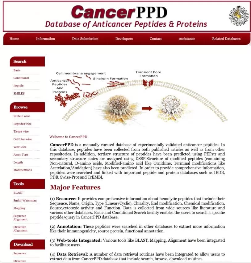 Peptides Database