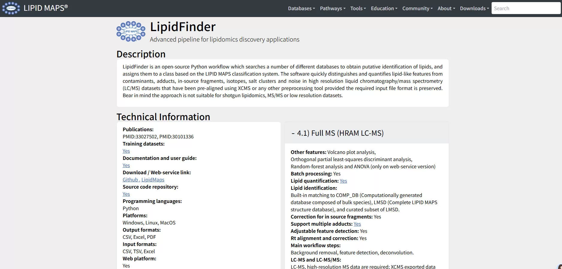 LipidFinder