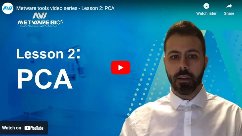 Metware tools video series - Lesson 2: PCA