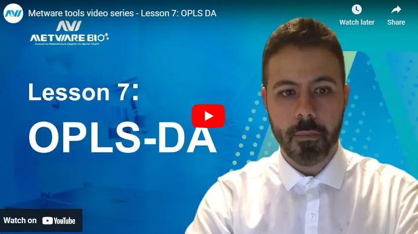 Metware tools video series - Lesson 7: OPLS-DA
