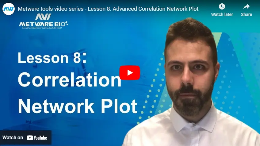 Metware tools video series - Lesson 8: Advanced Correlation Network Plot